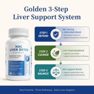 NAC Supplement 900mg, Liver Cleanse Detox & Repair, Liver Support,180 Count