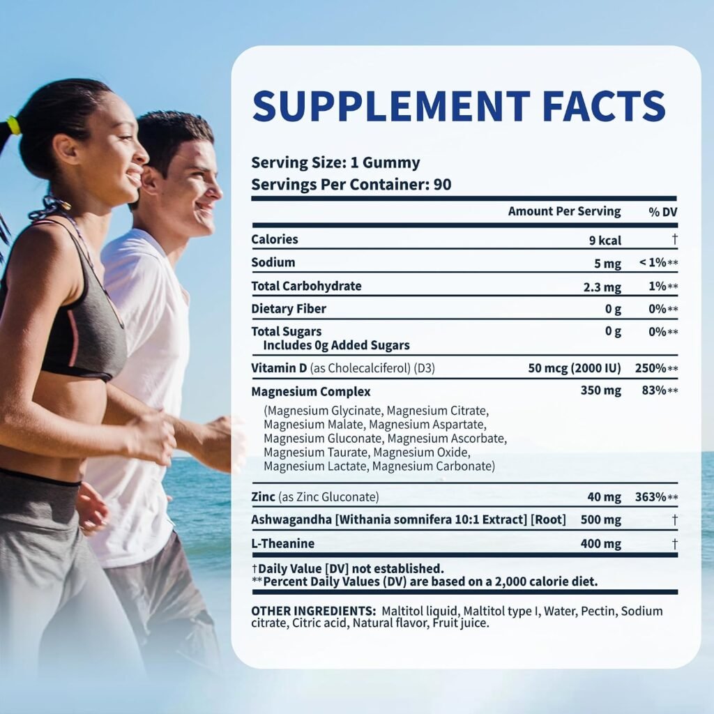 VEV Deep Calm Magnesium Complex 14-in-1 Glycinate Gummies for Women and Men