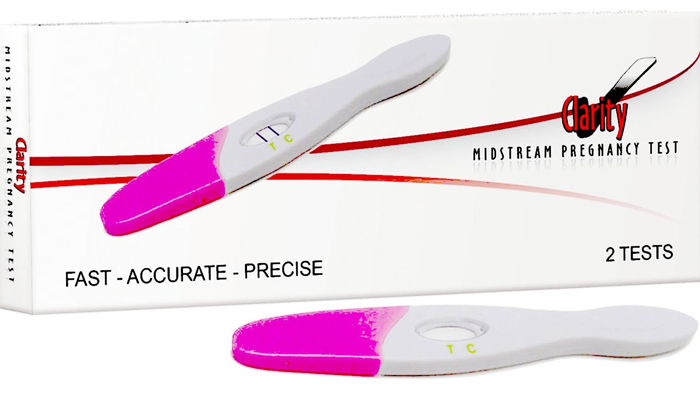 Clarity Diagnostics hCG Midstream Pregnancy Test