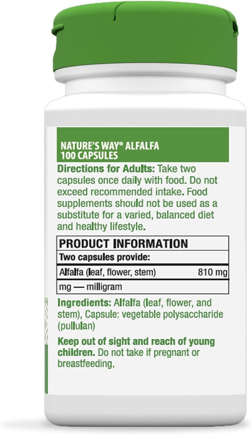 Nature's Way Alfalfa Leaves - 100 Capsules - Image 4