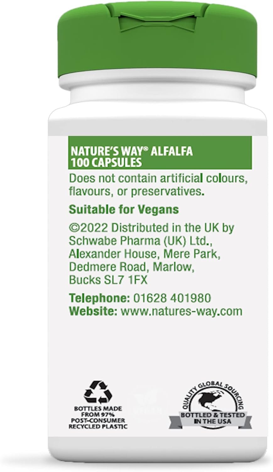 Nature's Way Alfalfa Leaves - 100 Capsules - Image 5