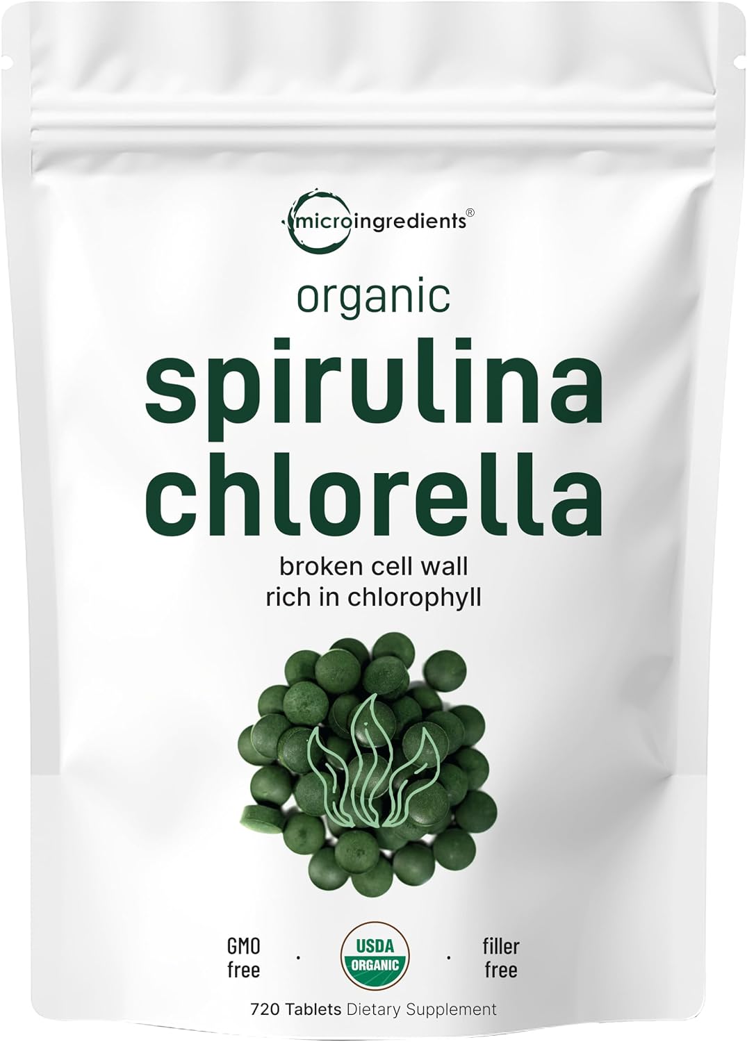Organic Chlorella Spirulina 3000mg Tablets - Image 4