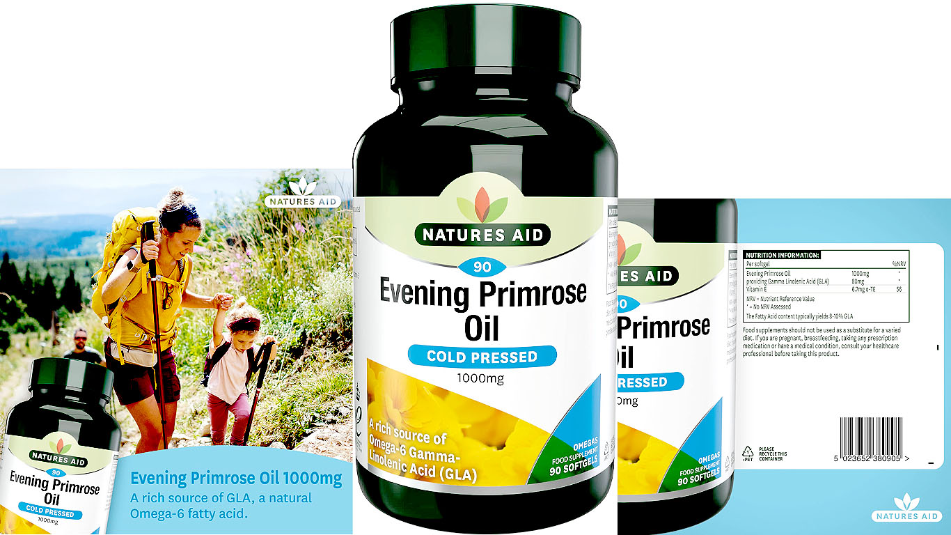 Evening Primrose Oil 1000mg – 90 Softgel Capsules