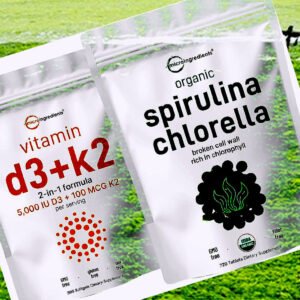 Organic Chlorella Spirulina 3000mg Tablets