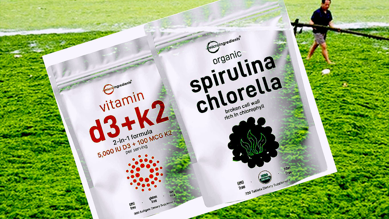 Organic Chlorella Spirulina 3000mg Tablets