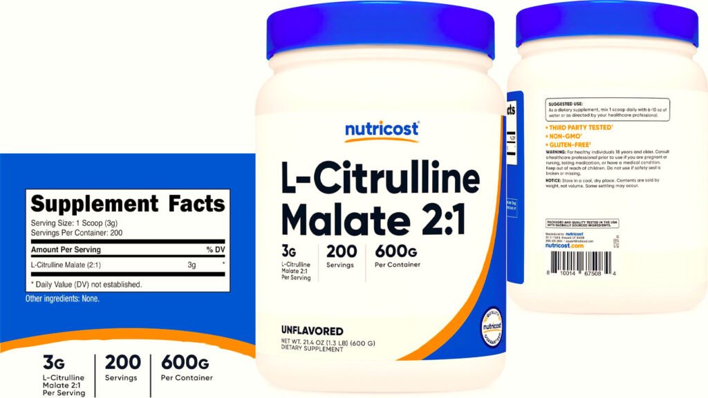 Nutricost L-Citrulline Malate (2:1) Powder (600 Grams)