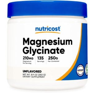 Nutricost Magnesium Glycinate Powder (250 Grams) Unflavored