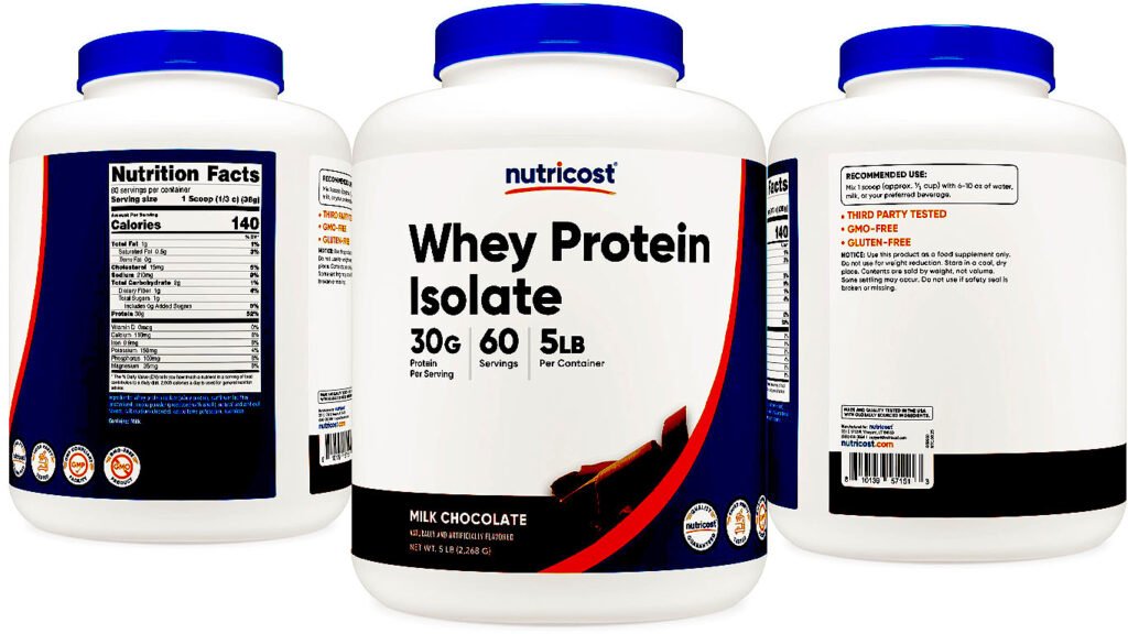 Nutricost Whey Protein Isolate Powder (Milk Chocolate) 5LBS