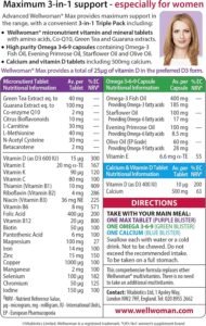 Wellwoman Max Multivitamin Tablets for Women,164 Count (Pack of 2)